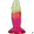 Фалоімітатор Doc Johnson Crystal Jellies - 4.5 Inch Classic Dong - Rainbow, силікон