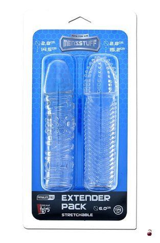 Насадка на пеніс Dream Toys MenzStuff Extender Pack, прозора DT21691 фото