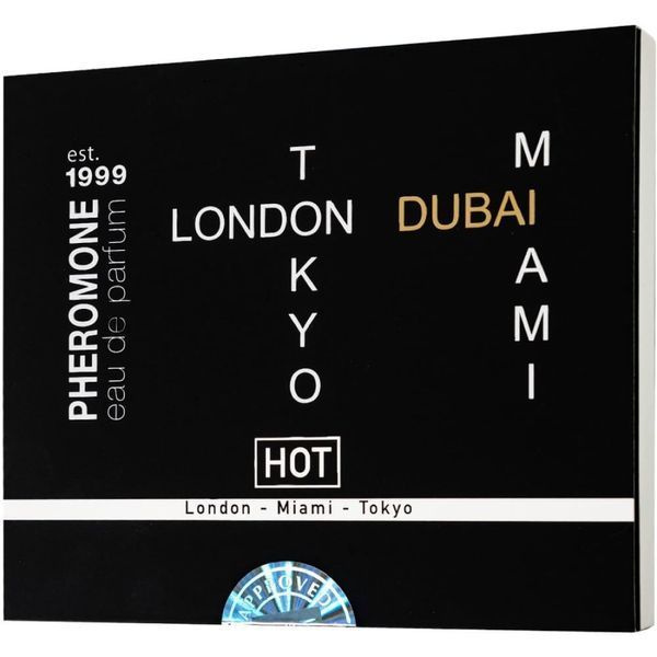 Набір інтимної косметики HOT LMTD Pheromone Perfume Мen, 4x5 мл з феромонами HOT55401 фото