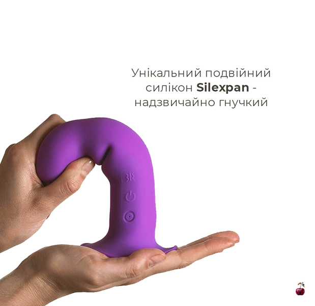 Двошаровий ділдо з вібрацією Adrien Lastic Hitsens 3 Purple, відмінно для страпона SO5053 фото