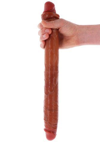 Фалос двосторонній ToyJoy Get Real Skin з крайнім тілом, мулат TJ11208 фото