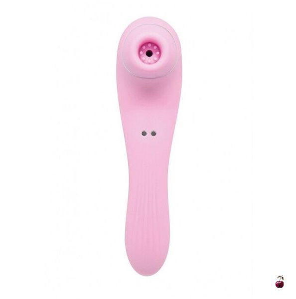 Вібратор вакуумний Wooomy Smoooch Pink з вібрацією, силікон, 10х2 режимів SO7409 фото