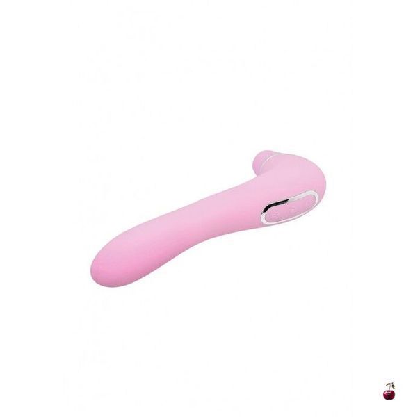 Вібратор вакуумний Wooomy Smoooch Pink з вібрацією, силікон, 10х2 режимів SO7409 фото