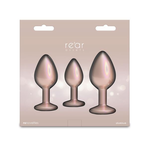 Анальні іграшки NS Novelties Набір Rear Assets Trainer Kit Iridescent Champagne Clear Gem SX4357 фото