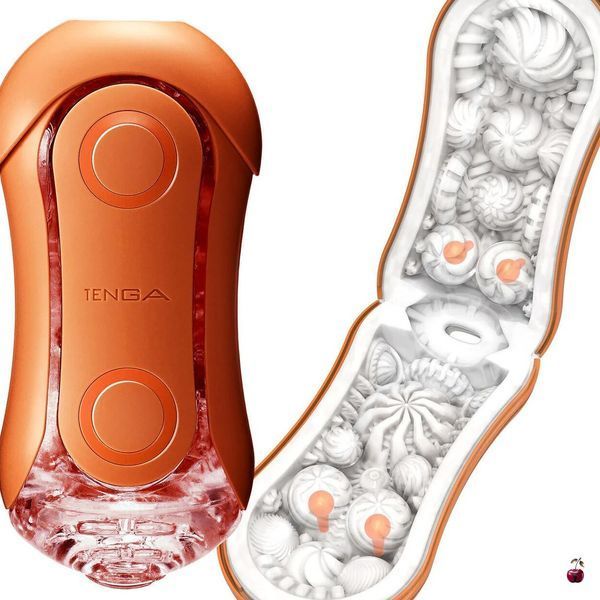 Мастурбатор Tenga Flip Orb Sunset Orange: з кульками та контролем тиску SX1331 фото