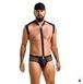 Комплект еротичної чоловічої білизни Passion 038 JOHN SET L/XL Black, боді, кепка