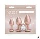 Анальні іграшки NS Novelties Набір Rear Assets Trainer Kit Iridescent Champagne Clear Gem SX4357 фото 5