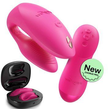 Вібратор для пар We-Vibe Chorus Pro Electric Pink з пультом і додатком, рожевий SNSP1SG3 фото