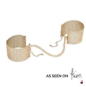 Еротичні аксесуари Bijoux Indiscrets Desir Metallique Handcuffs, золоті SO2664 фото