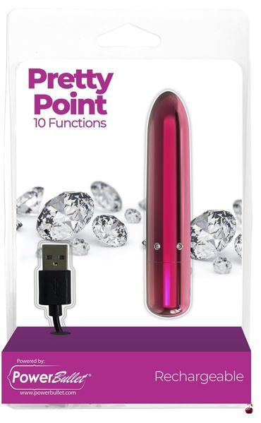 Кліторальний вібратор PowerBullet Pretty Point Rechargeable Bullet Pink SO5566 фото