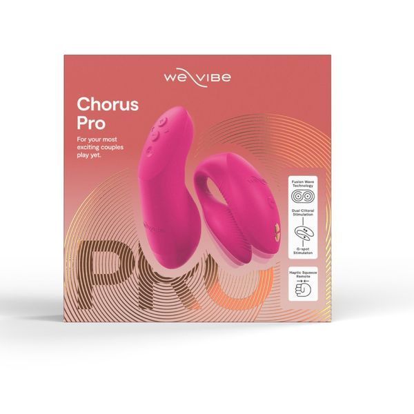 Вібратор для пар We-Vibe Chorus Pro Electric Pink з пультом і додатком, рожевий SNSP1SG3 фото