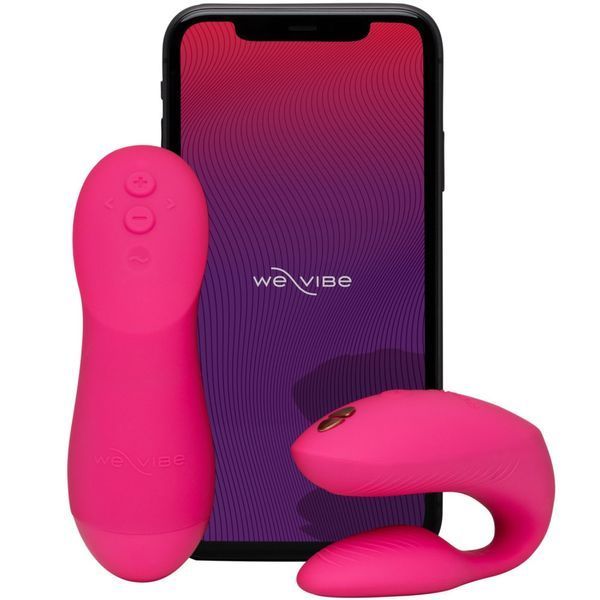 Вібратор для пар We-Vibe Chorus Pro Electric Pink з пультом і додатком, рожевий SNSP1SG3 фото
