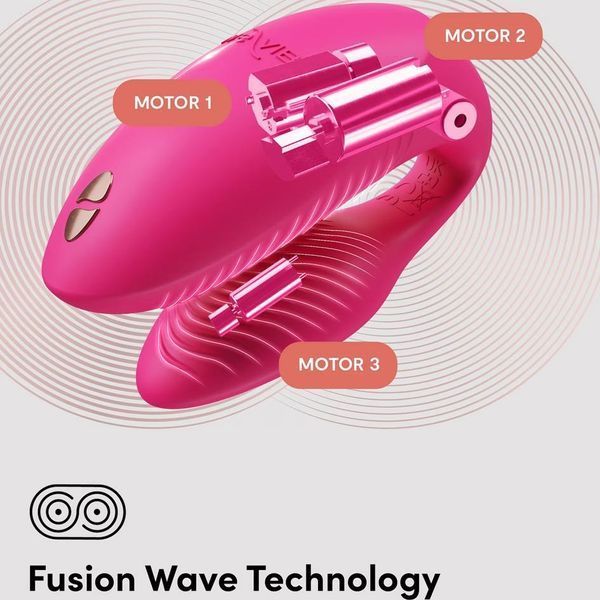 Вібратор для пар We-Vibe Chorus Pro Electric Pink з пультом і додатком, рожевий SNSP1SG3 фото