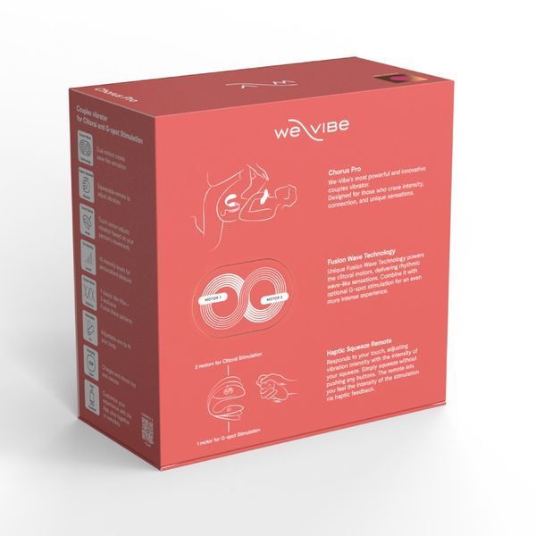 Вібратор для пар We-Vibe Chorus Pro Electric Pink з пультом і додатком, рожевий SNSP1SG3 фото