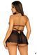 Пеньюар Leg Avenue Lace and mesh babydoll & panty, чорний, M SO9164 фото 2