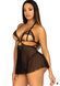 Пеньюар Leg Avenue Lace and mesh babydoll & panty, чорний, M SO9164 фото 6