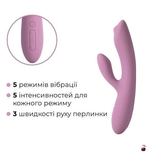 Вібратор-кролик Svakom Trysta Neo з перлинною стимуляцією G, рожевий SX0726 фото