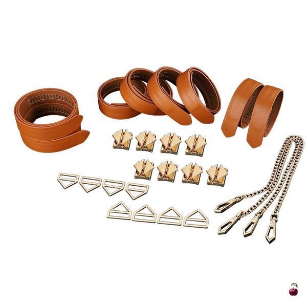 Набір для бондажу LOCKINK 8-Bondage-Straps, натуральна шкіра SX0834 фото
