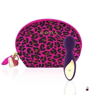 Мінівібромасажер RIANNE S Lovely Leopard Purple, 10 режимів, мед.силікон, косметичка SO3883 фото