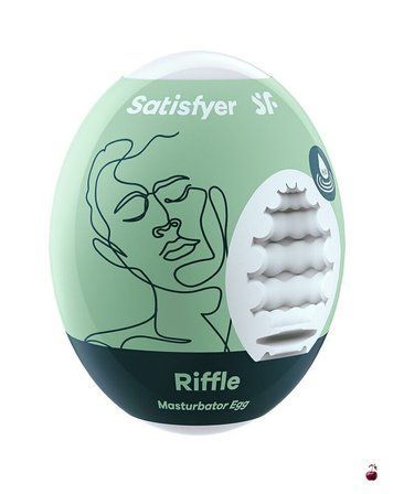 Мастурбатор Satisfyer Masturbator Egg Riffle, самозмащувальний, з Hydro Active TPE SO5520 фото