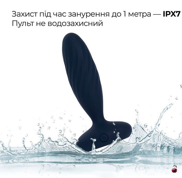 Анальна пробка з вібрацією Svakom Jordan, синя SX0727 фото