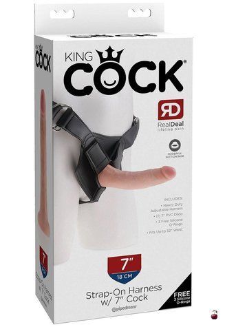 Страпон Pipedream King Cock Strap-On, бежевий PD542326 фото