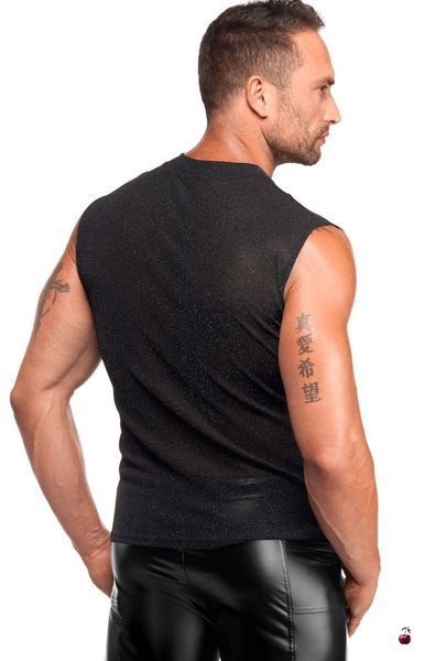 Еротична чоловіча білизна Noir Handmade H083 Onyx skin tank XL SX4180 фото