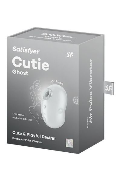 Вакуумний вібратор стимулятор Satisfyer Cutie Ghost білий, 9.1 см SAT360627 фото