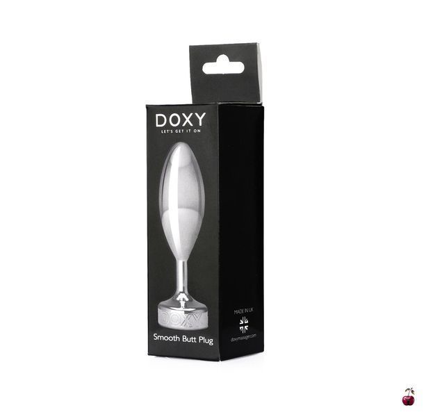 Анальна іграшка DOXY Butt Plug SMOOTH, гладенька металева SO8030 фото