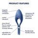 Ерекційне кільце Satisfyer Duelist, синє T360422 фото 6