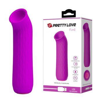 Вакуумний стимулятор Pretty Love FORD фіолетовий, медичний силікон, 12 режимів BI-014547 фото