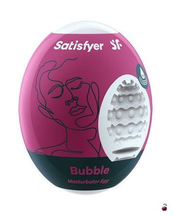 Мастурбатор Satisfyer Masturbator Egg Bubble, самозмащувальний, Hydro Active TPE SO5521 фото