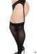 Leg Avenue Lace top opaque, 1X/2X, чорні, мереживна резинка SX1045 фото 4