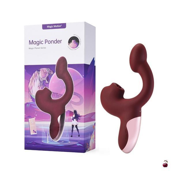 Вібратори Magic Motion Ponder Red, подвійна стимуляція, віброяйце+язичок SX3230 фото