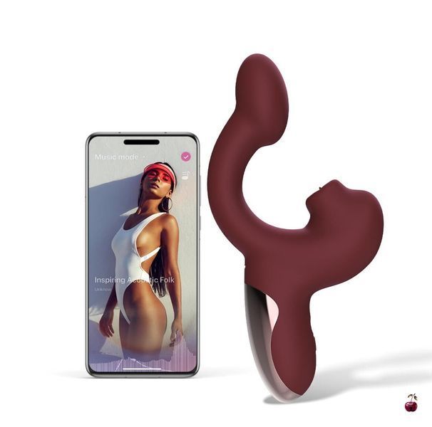 Вібратори Magic Motion Ponder Red, подвійна стимуляція, віброяйце+язичок SX3230 фото