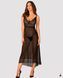 Пеньюар Obsessive Estiqua chemise, чорний, M/L SO7263 фото 3