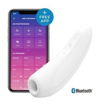 Вакуумний кліторальний стимулятор Satisfyer Curvy 1+ White з технологією Air Pulse SO3781 фото
