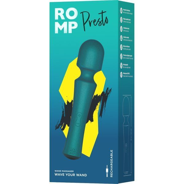 Вібромасажер ROMP Presto, металевий, з силіконовою головкою RPPR1SG9 фото