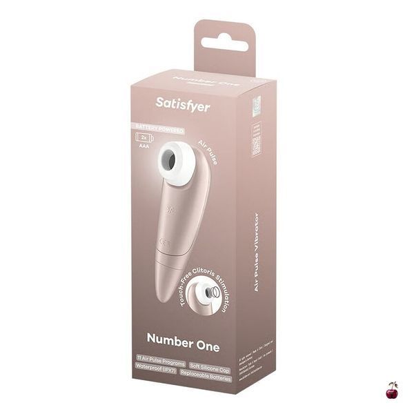 Вібратори Satisfyer Number One, вакуумний кліторальний стимулятор на батарейках SO1644 фото