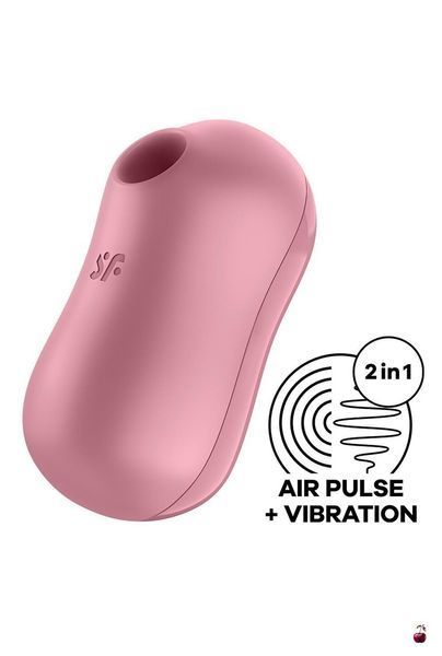 Вакуумний стимулятор із вібрацією Satisfyer Cotton Candy Light Red, силікон/ABS SO6282 фото