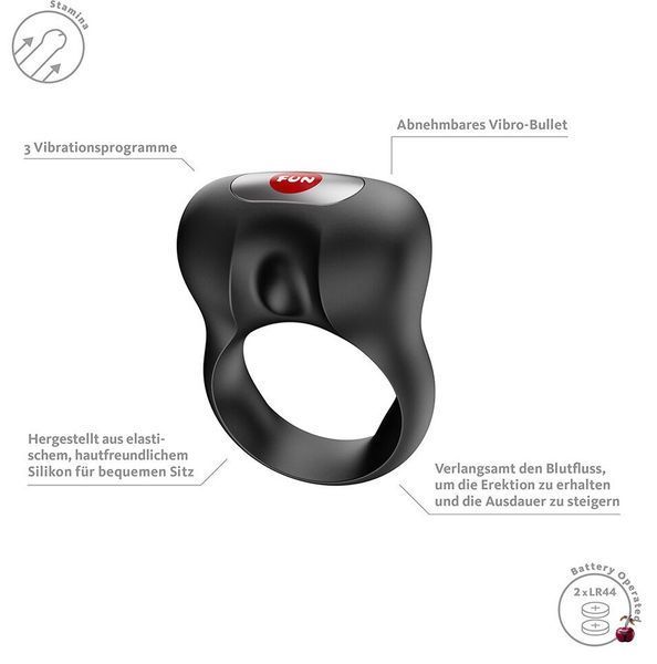 Ерекційні кільця Fun Factory Steady Black SX4232 фото