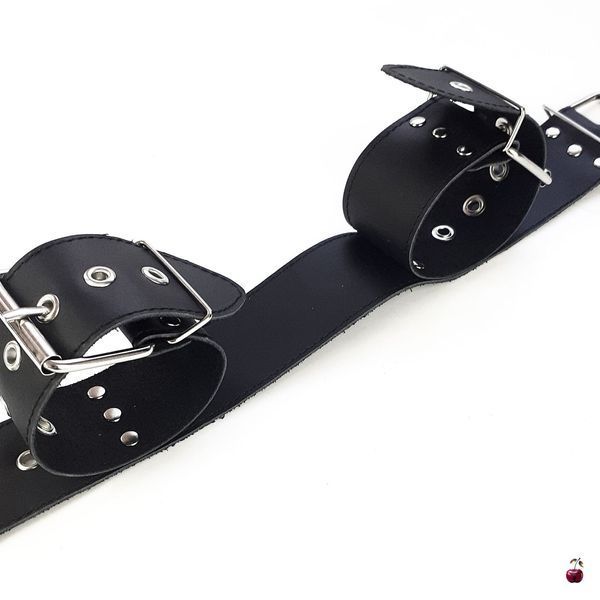 Нашийник Art of Sex Bondage Collar with Handcuffs, натуральна шкіра SO6618 фото