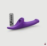 Страпони Strap-On-Me Multi Orgasm Dildo M Purple з вакуумною стимуляцією SX4033 фото