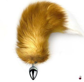 Анальні іграшки Art of Sex Металева пробка з хвостом M Red fox SO6185 фото