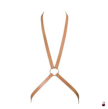 Портупея Bijoux Indiscrets MAZE 8 Harness Brown, екошкіра SO5943 фото