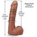 Фалоімітатор Doc Johnson The Realistic Cock ULTRASKYN 9 Inch with Balls Caramel SX4451 фото 10