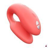 Вібратор для пар We-Vibe Chorus Crave Coral, сенсорне керування вібраціями SO6920 фото