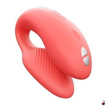 Вібратор для пар We-Vibe Chorus Crave Coral, сенсорне керування вібраціями SO6920 фото