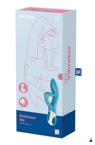 Вібратор-кролик Satisfyer Embrace me, бірюзовий SO6284 фото