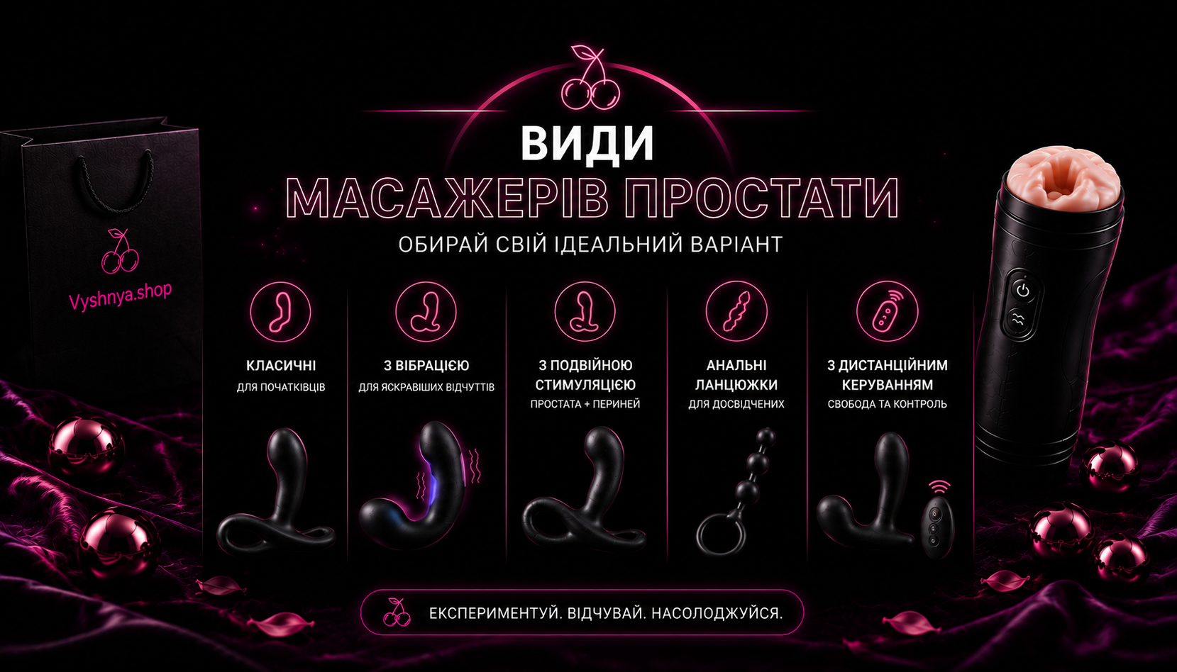 Види масажерів простати - Vyshnya.shop